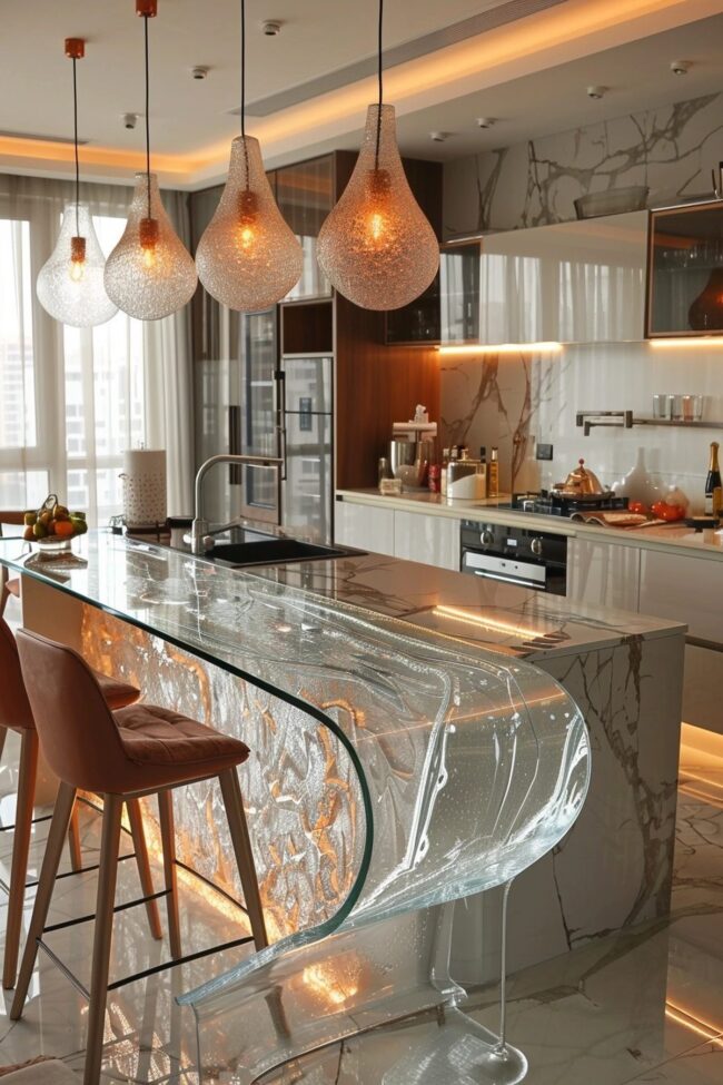 Clear Glass Kitchen Designs