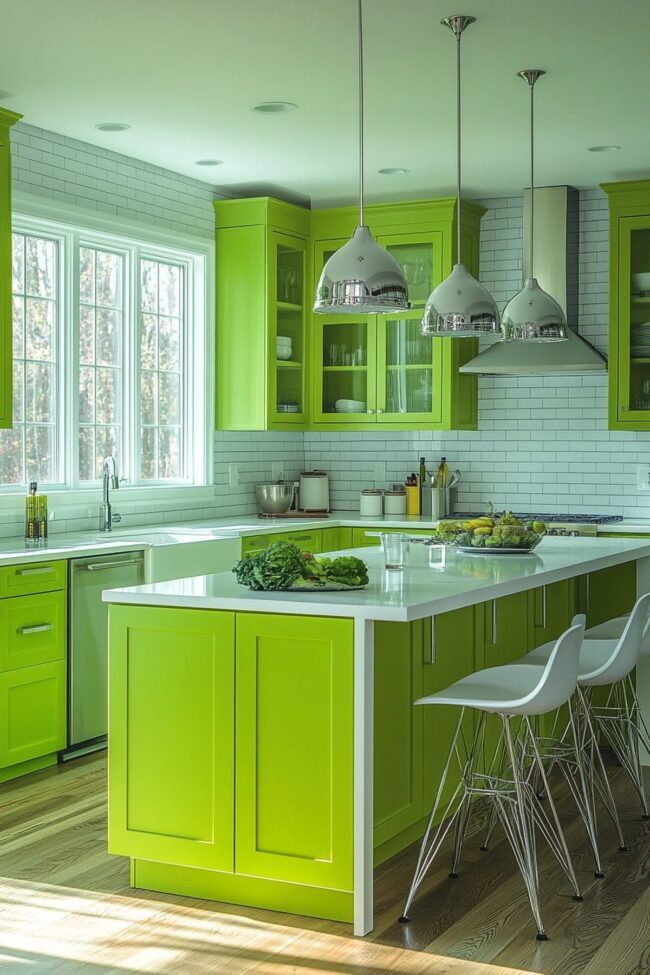 Zesty Lime Inspired Culinary Space