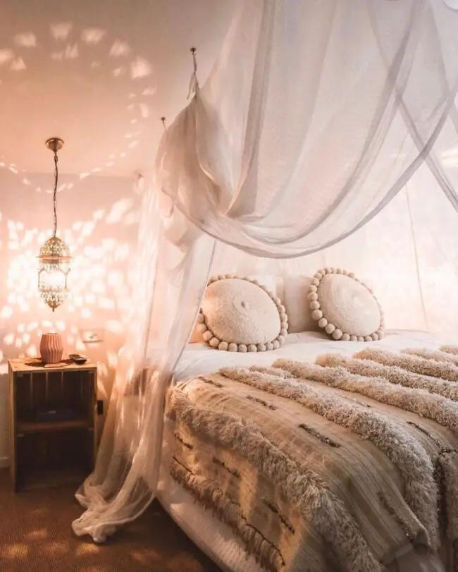 Warm Bohemian Haven with Sunset Glow