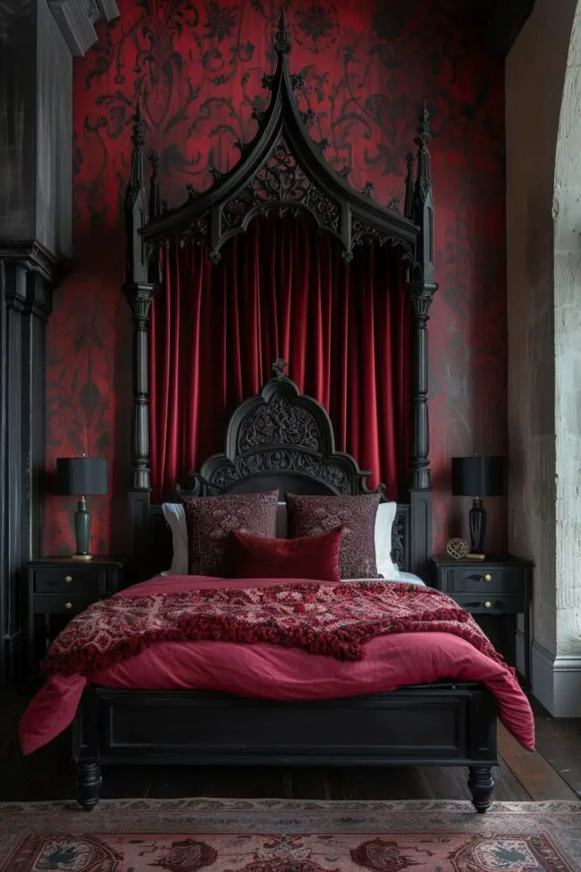 Stunning Neo-Gothic Bedroom Inspirations