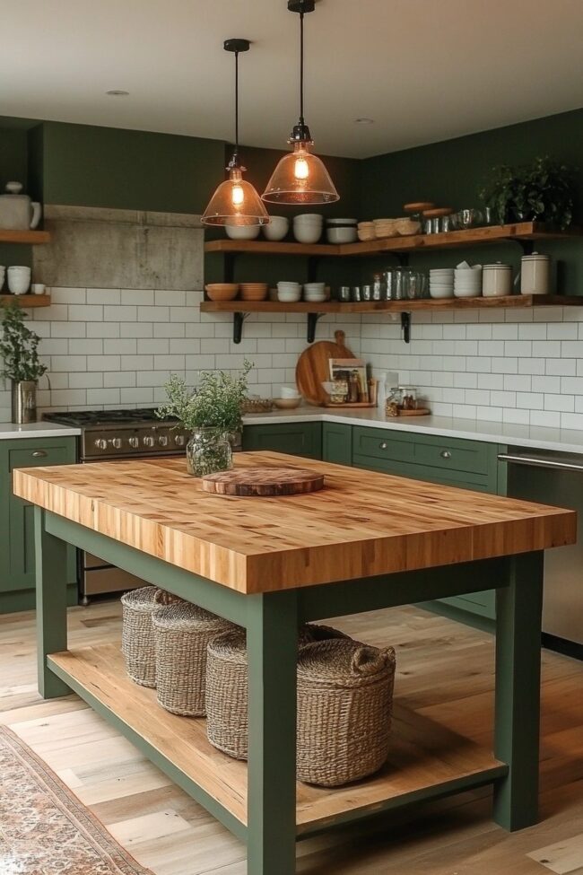 Lush Greenery in the Kitchen