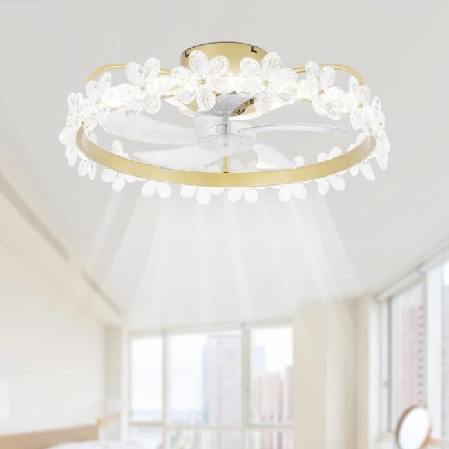 Floral-Inspired Elegant Ceiling Fan