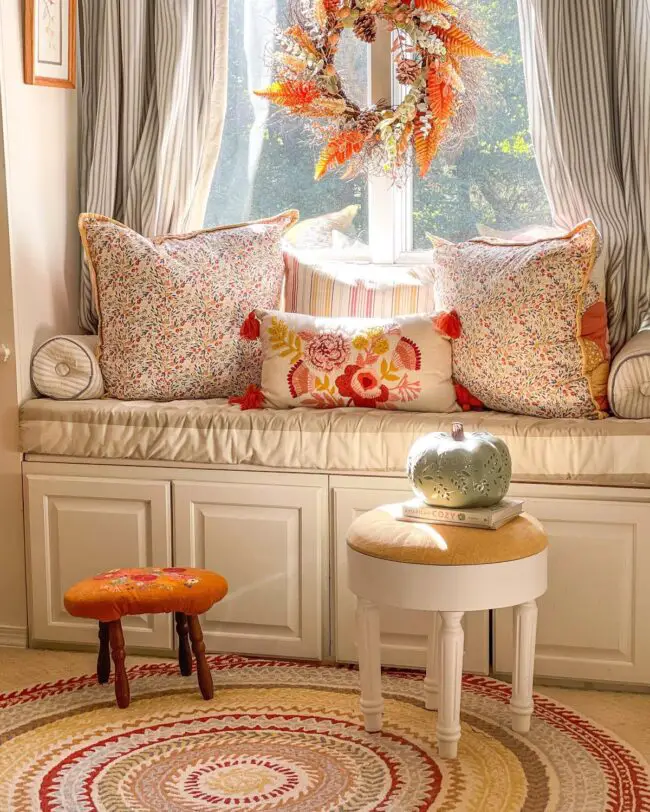 How to Style Your Window Seat with Seasonal Decor