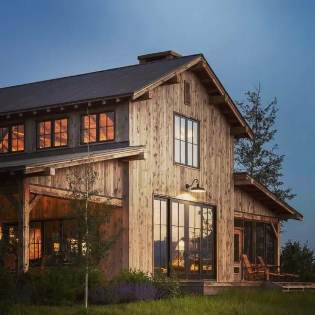 Cozy Wooden Barndominium with Lighting