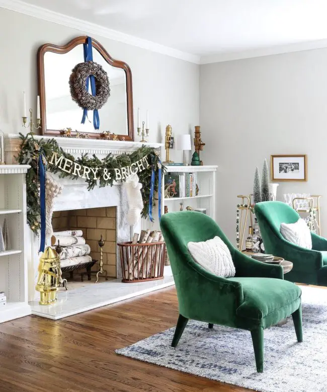 Green and Gold Elegant Holiday Decor