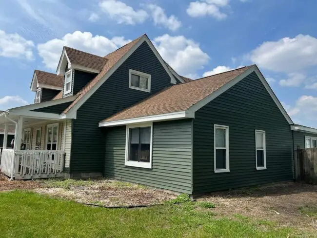 Deep Green Siding with Earthy Tones