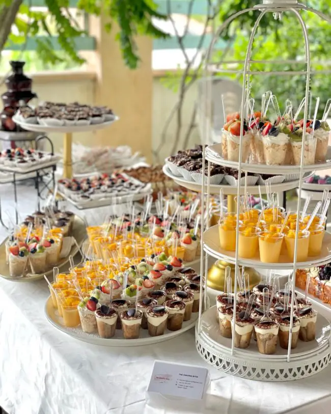 Lively Outdoor Fruit and Dessert Showcase