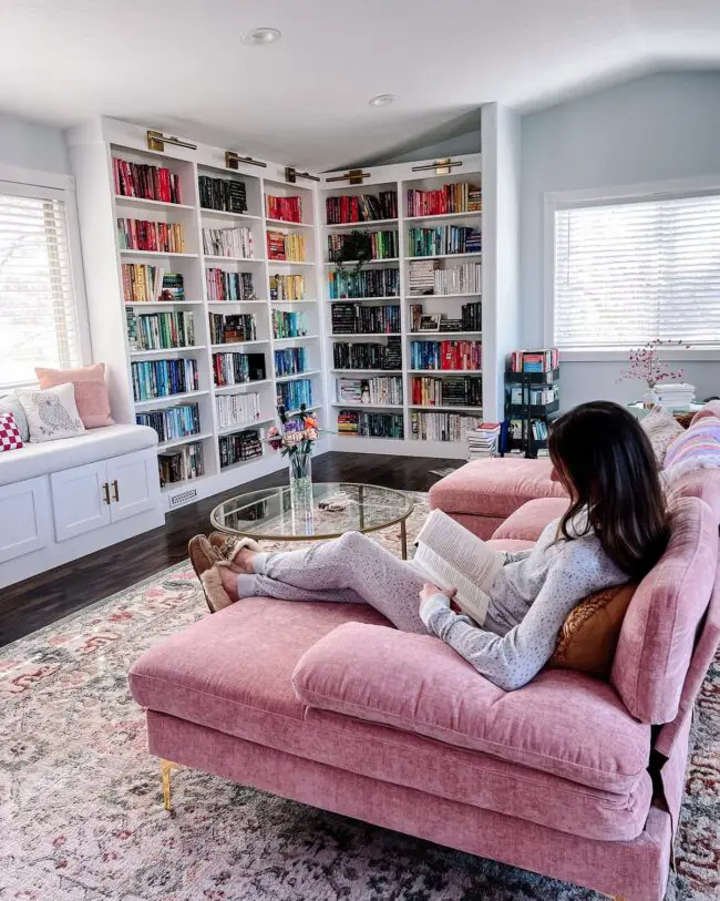 Radiant Space Enhanced by Colorful Books