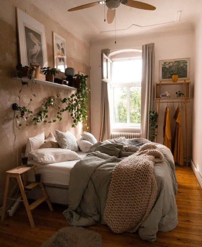 Eclectic Boho Bedroom with Lively Layers