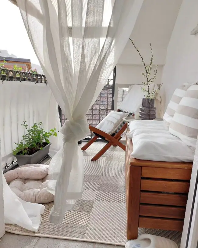 Serene Whitewashed Balcony