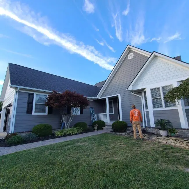 Cottage-Style Gray Siding with Shingles