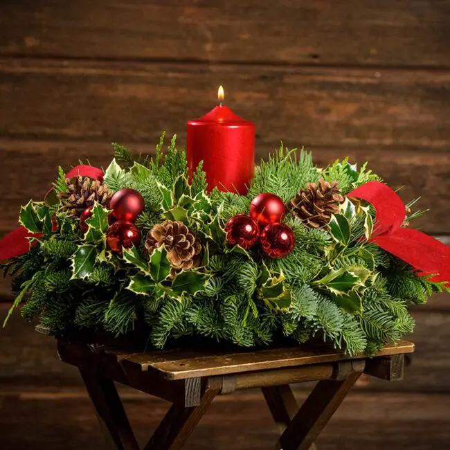 Festive Red Centerpiece Design