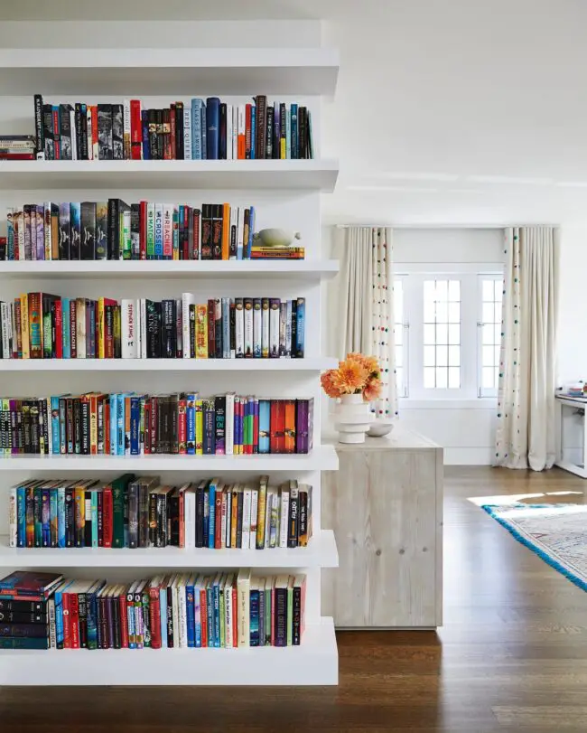 Bright White Shelves for Open Spaces