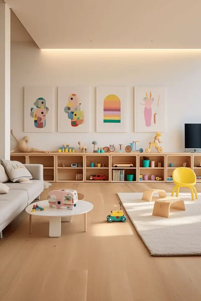 Minimalist Playroom for Young Creatives