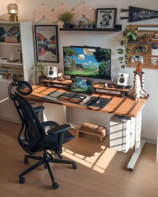 Artistic and Functional Workspace Layout