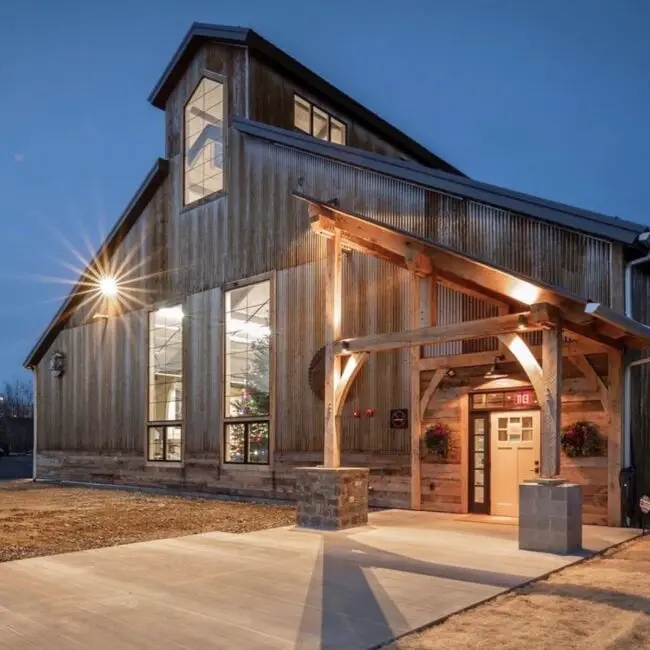 Rustic Barn-Style Home with Industrial Elements