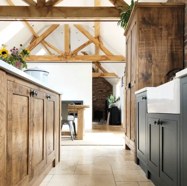 Rustic Charm with Exposed Wooden Beams