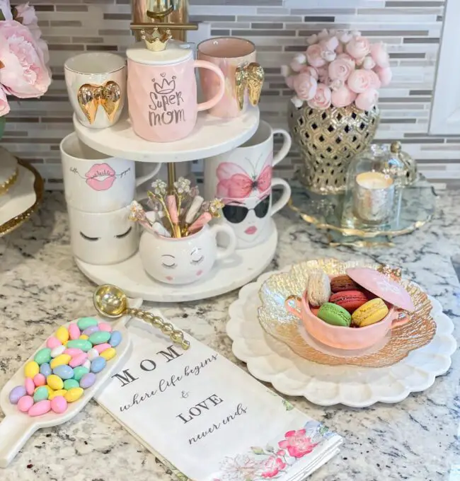 Charming Mug and Dessert Showcase for Moms