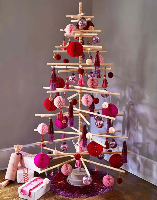 Layered Wooden Tree Decor