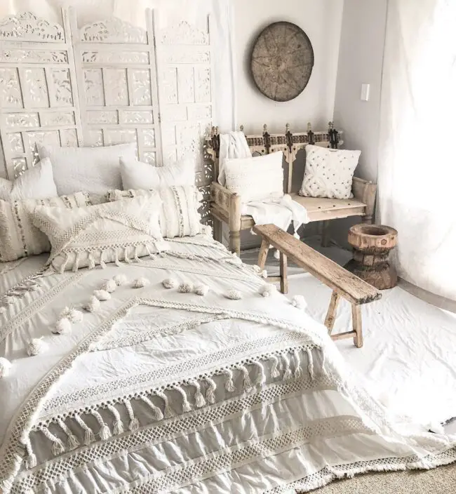 Minimalist Bohemian Dream in White