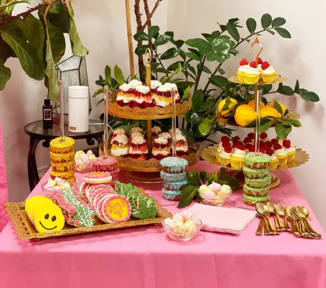 Cheerful and Colorful Dessert Display