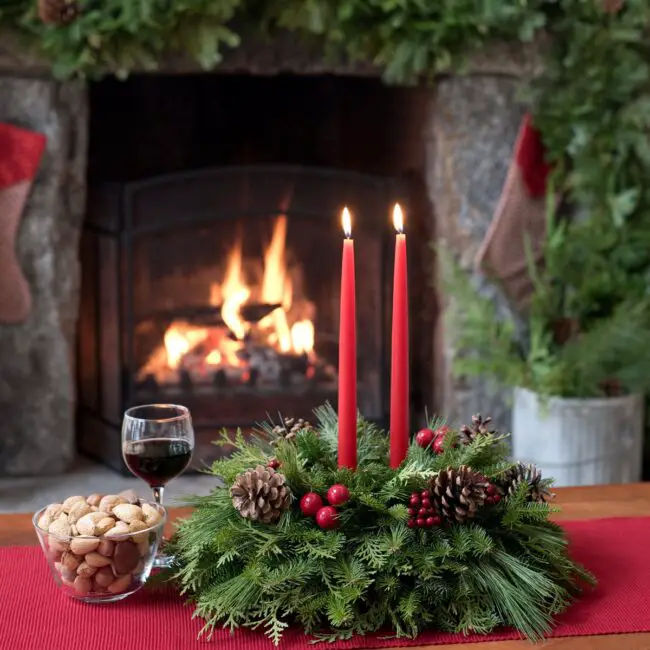 Pinecone Candle Centerpiece