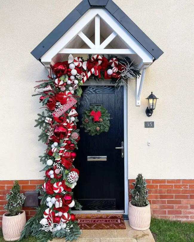 Festive Candy Cane Lane Christmas Decor