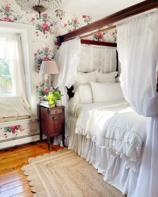 Floral Grace in a Classic Bedroom