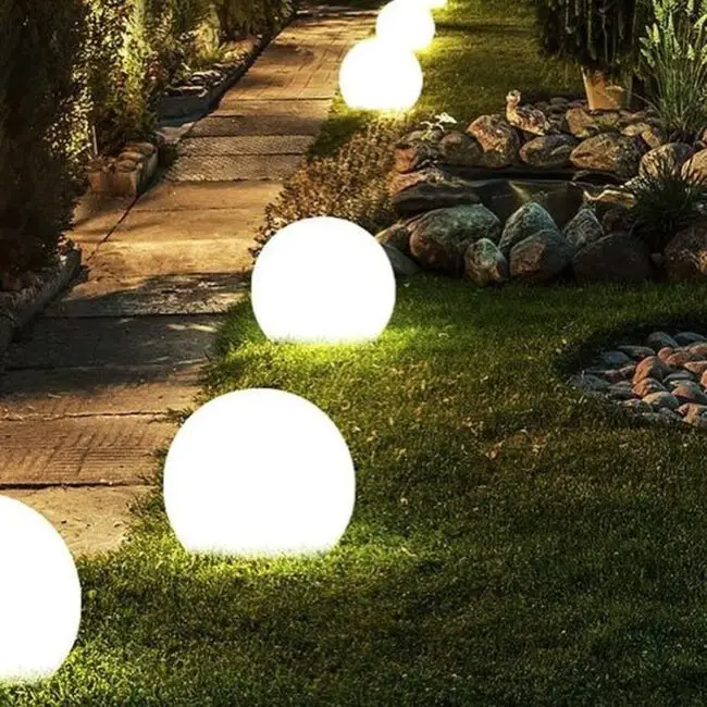 Illuminated Orbs Lighting the Way