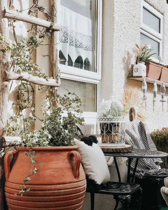 Outdoor terracotta planter