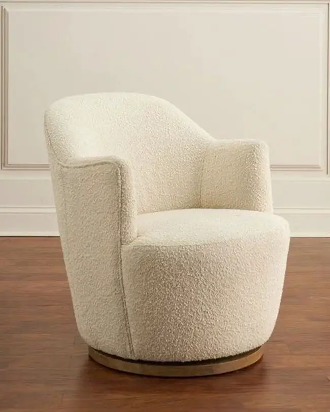 Cream Classic Swivel Chair