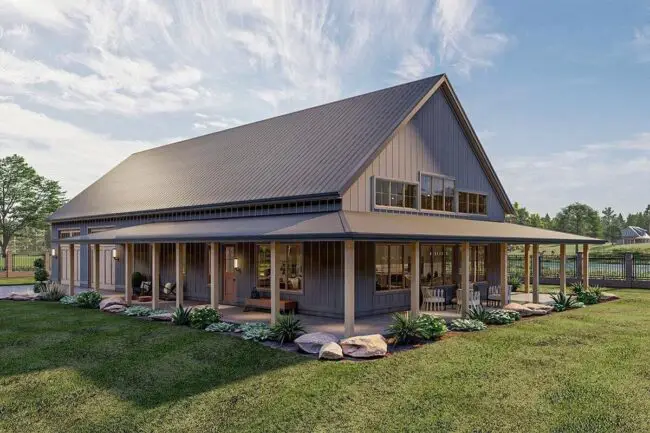 Spacious Country Barndominium with Porch