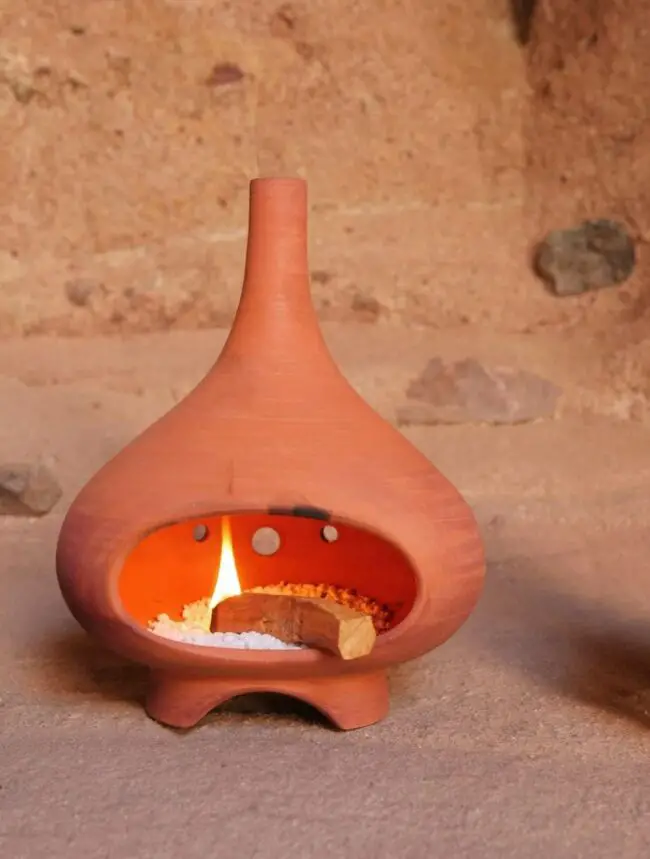 Indoor terracotta fire pits