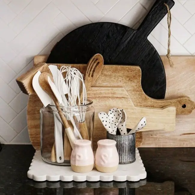 Rustic-Modern Utensil Arrangement