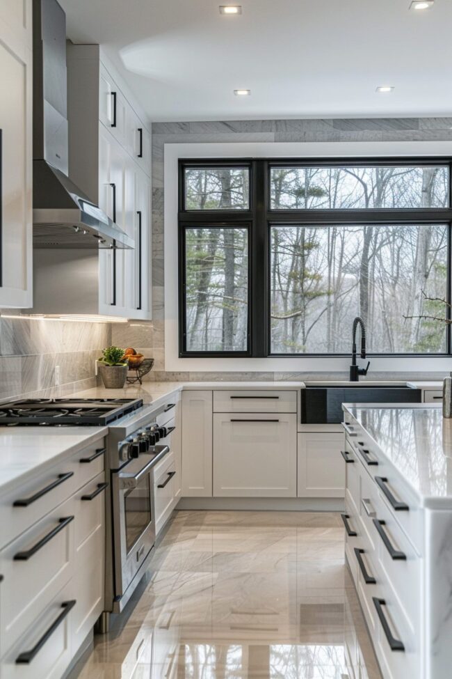 Chic Black and White Kitchens