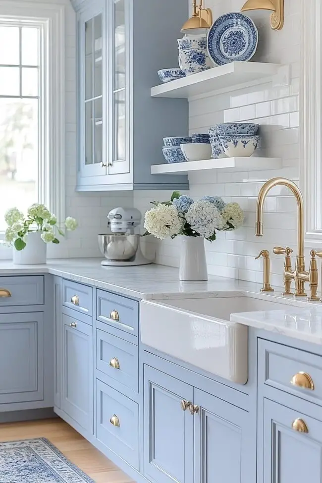 Timeless Blue and White Kitchen Design