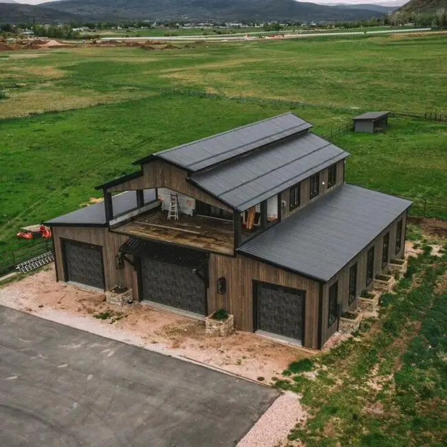 Rustic Industrial Barndominium with Garage