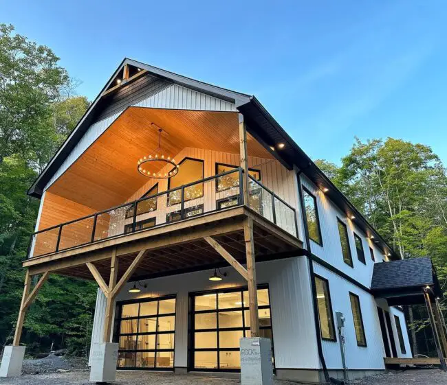 Barndominium with Elevated Deck