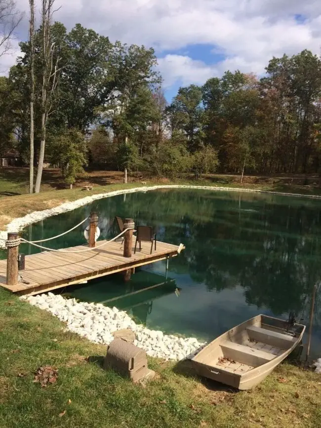 Natural Elegance in Farm Pond Design