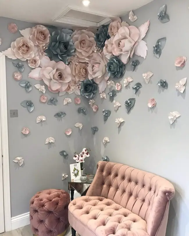 Charming Retro Floral Corner Design