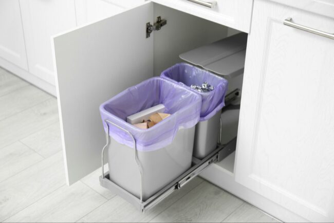 Designs to Hide or Integrate Trash Cans