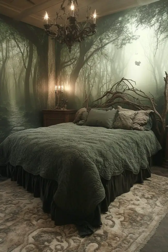 Haunting Woodland Resting Area