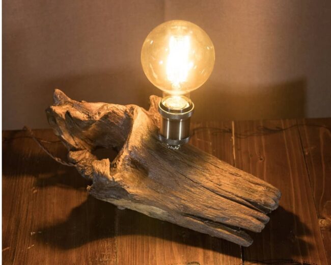 Driftwood Table Lamp as a Unique Accent Piece