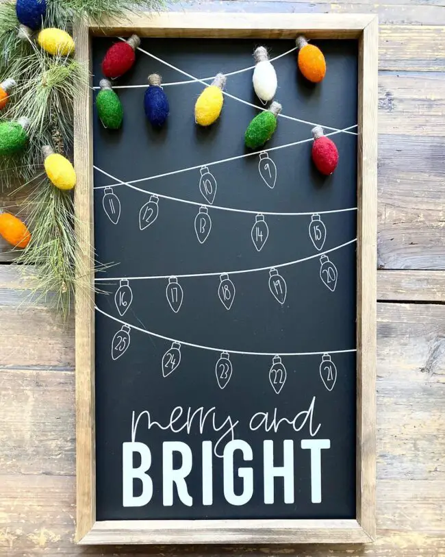 Festive Holiday Countdown Wall Decor