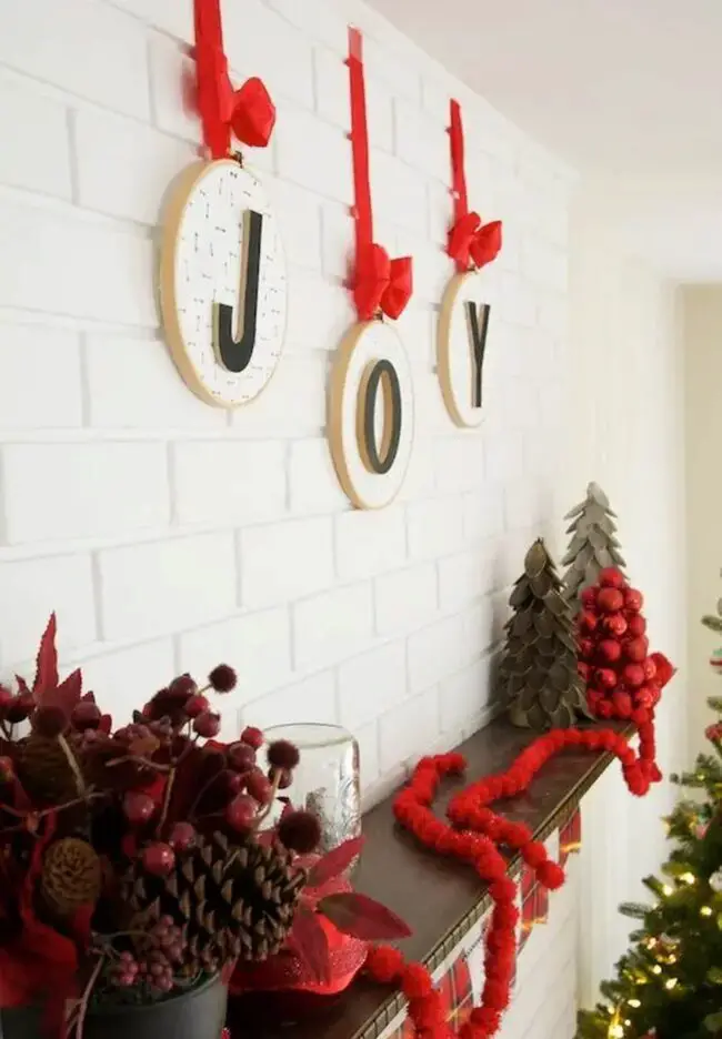 Charming Mantel Decor Featuring Word Art