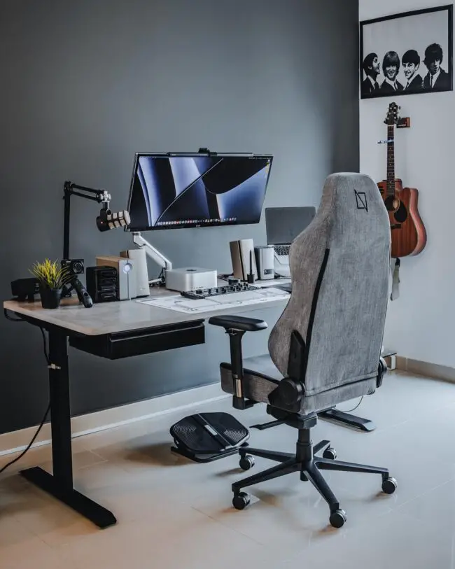 Sleek and Modern Music Production Setup