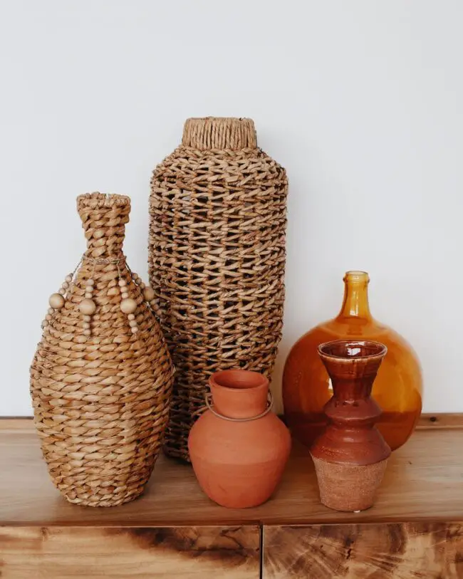 Mixed-media vases