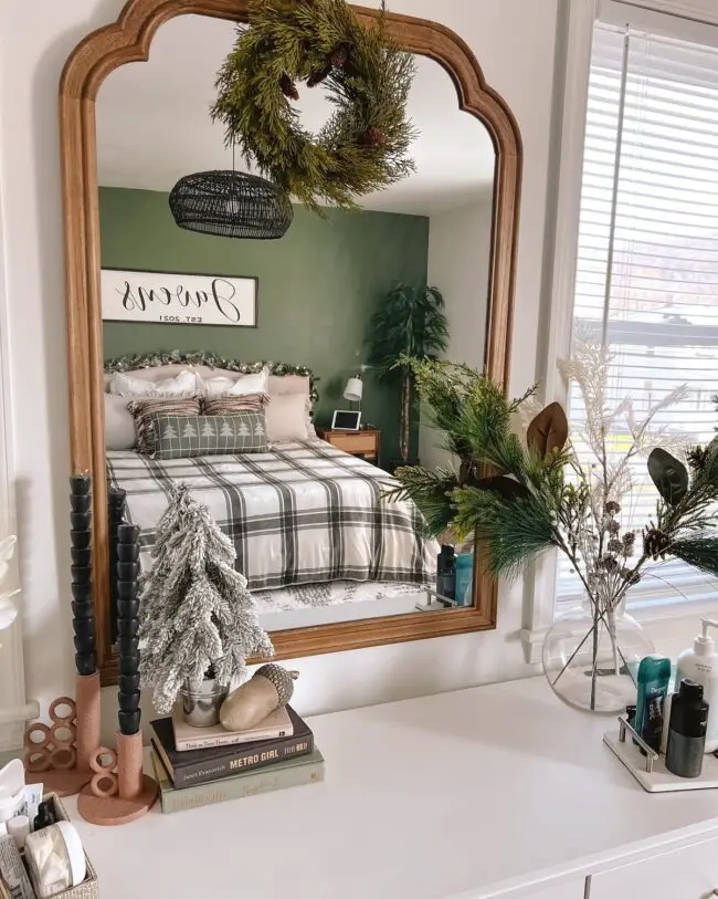 A Modern Christmas with Plaid and Greenery