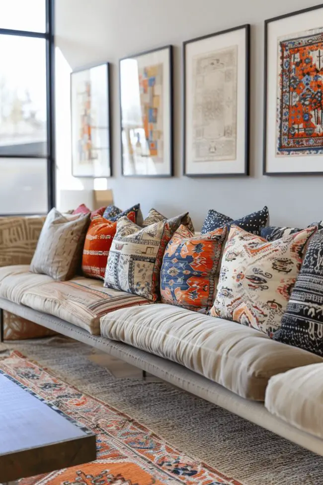 Unique Pillows Made from Vintage Fabrics