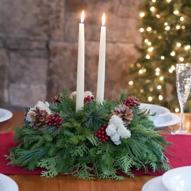 Timeless Pinecone Centerpiece